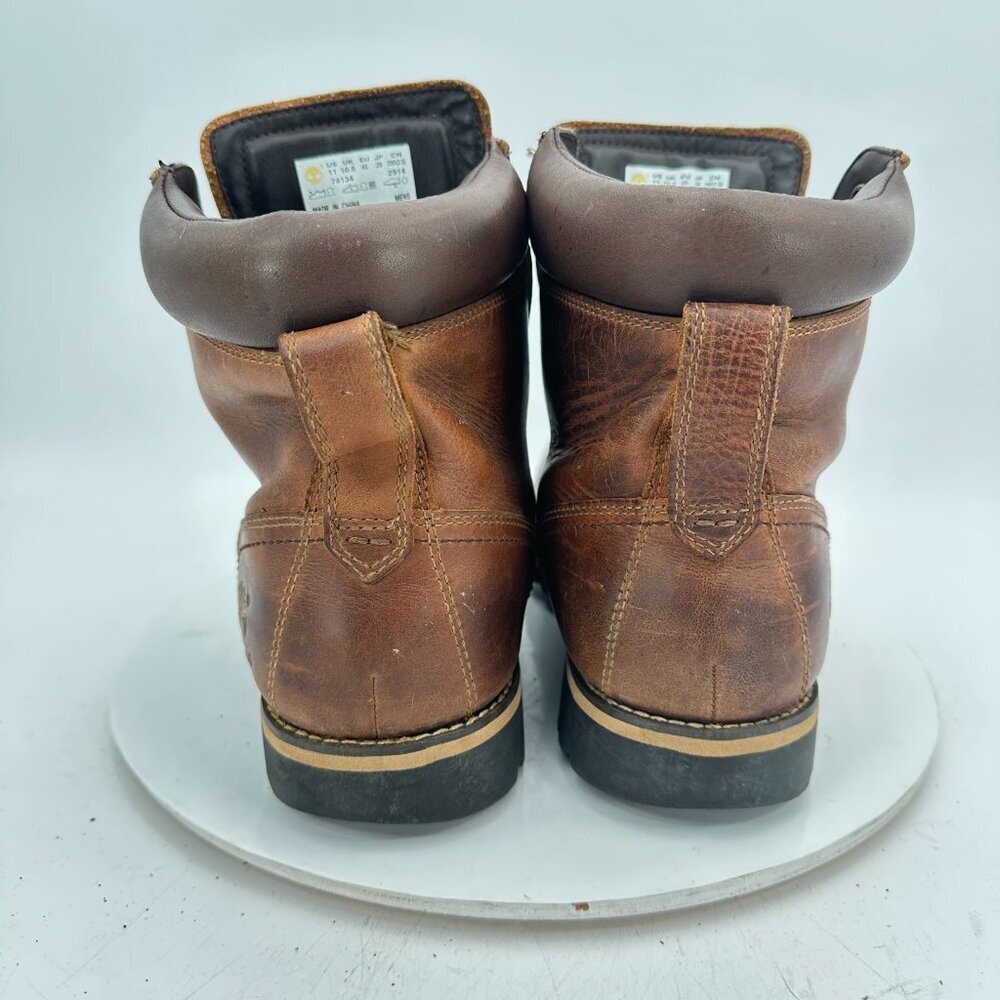 Timberland Rugged 6-Inch Men Size 11 74134 Brown Grain Leather Waterproof Boot - Picture 5 of 13